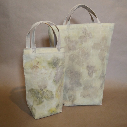 *ECO-PRINT* Market bag (set of 2) ~ Buncheberry Leaves