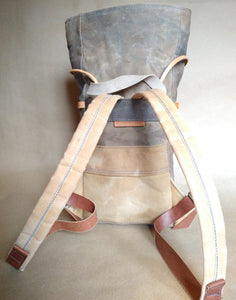 *Taupe* Shale 7L cotton canvas rucksack