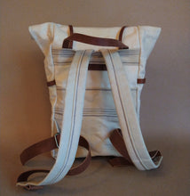Shale 7L cotton canvas rucksack *hint of gold + recycled yellow cotton liner*