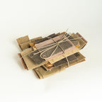 Fabric scraps - plant-dyed and waxed