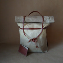 Shale 7L organic cotton canvas rucksack *taupe fade* + BONUS CARD HOLDER