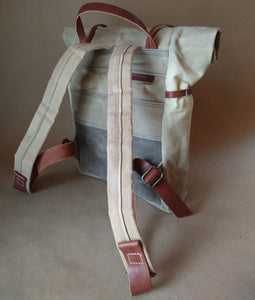 Shale 7L organic cotton canvas rucksack *taupe fade* + BONUS CARD HOLDER